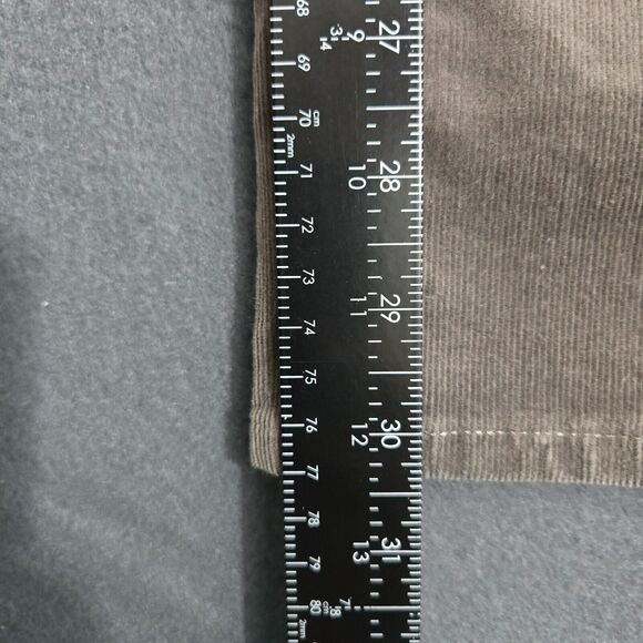 Talbots Women 12 Gray High Rise Corduroy Straight Leg Pants - Picture 11 of 14